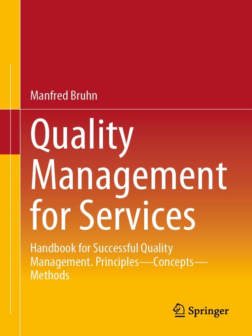 Title details for Quality Management for Services by Manfred Bruhn - Available